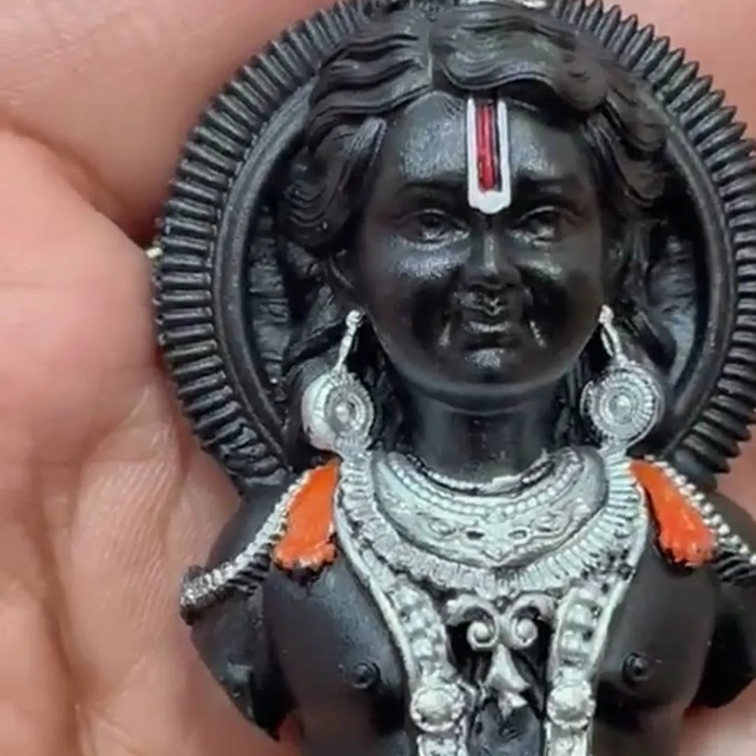 Ram Lalla Murti's Keychain, Ram Lalla Ayodhya Keychain, 2.5 Inches, High-Quality