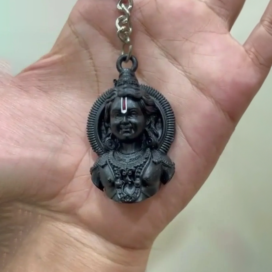 Ram Lalla Murti's Keychain, Ram Lalla Ayodhya Keychain, 2.5 Inches, High-Quality